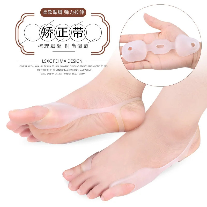 2 Pieces Bigfoot Thumb Valgus Toe Valgus Blackmailed Little Toe Pronation Hallux Valgus Orthosis Orthopedic Belt Toe Separators