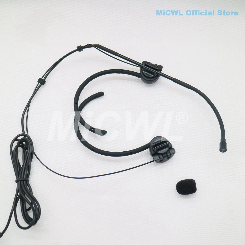 ชุดหูฟัง Headworn ไมโครโฟนสําหรับ Shure พับ Earset MIC ไร้สาย BeltPack เครื่องส่งสัญญาณ TA4F MINI XLR 4Pin MiCWL E6i สีดํา Beige