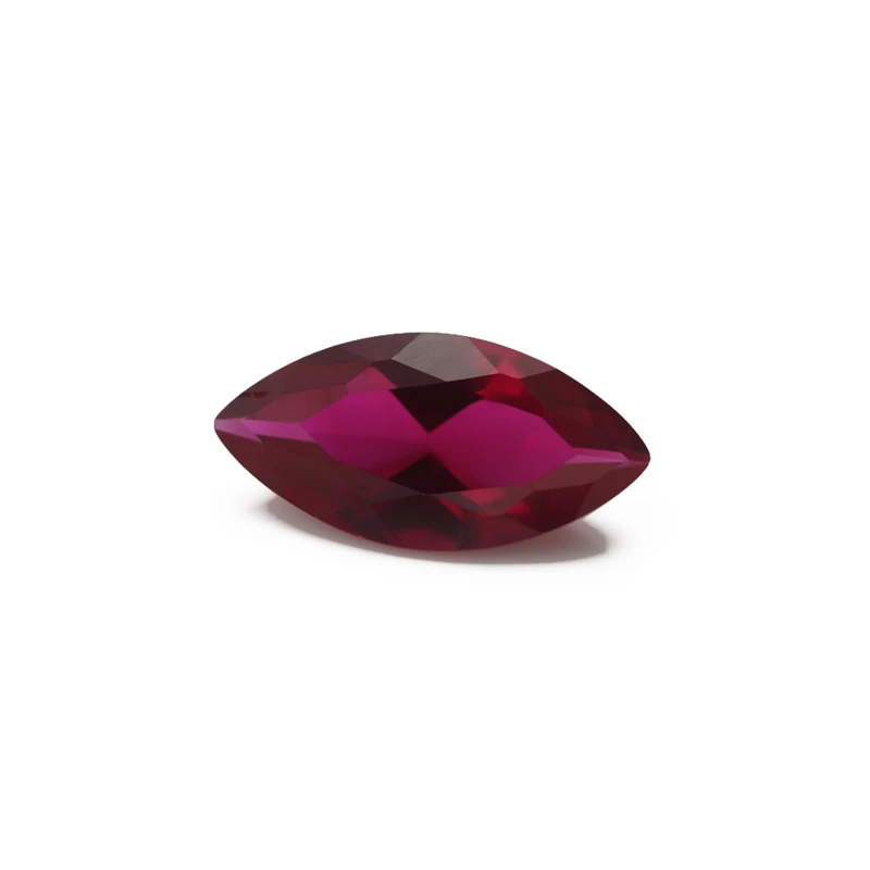 Synthetische Korund-Steine im Marquise-Schliff, rot, lose, 3x6mm-8x16mm 5 # 8 # Farbe für Schmuckherstellung – Detail 4