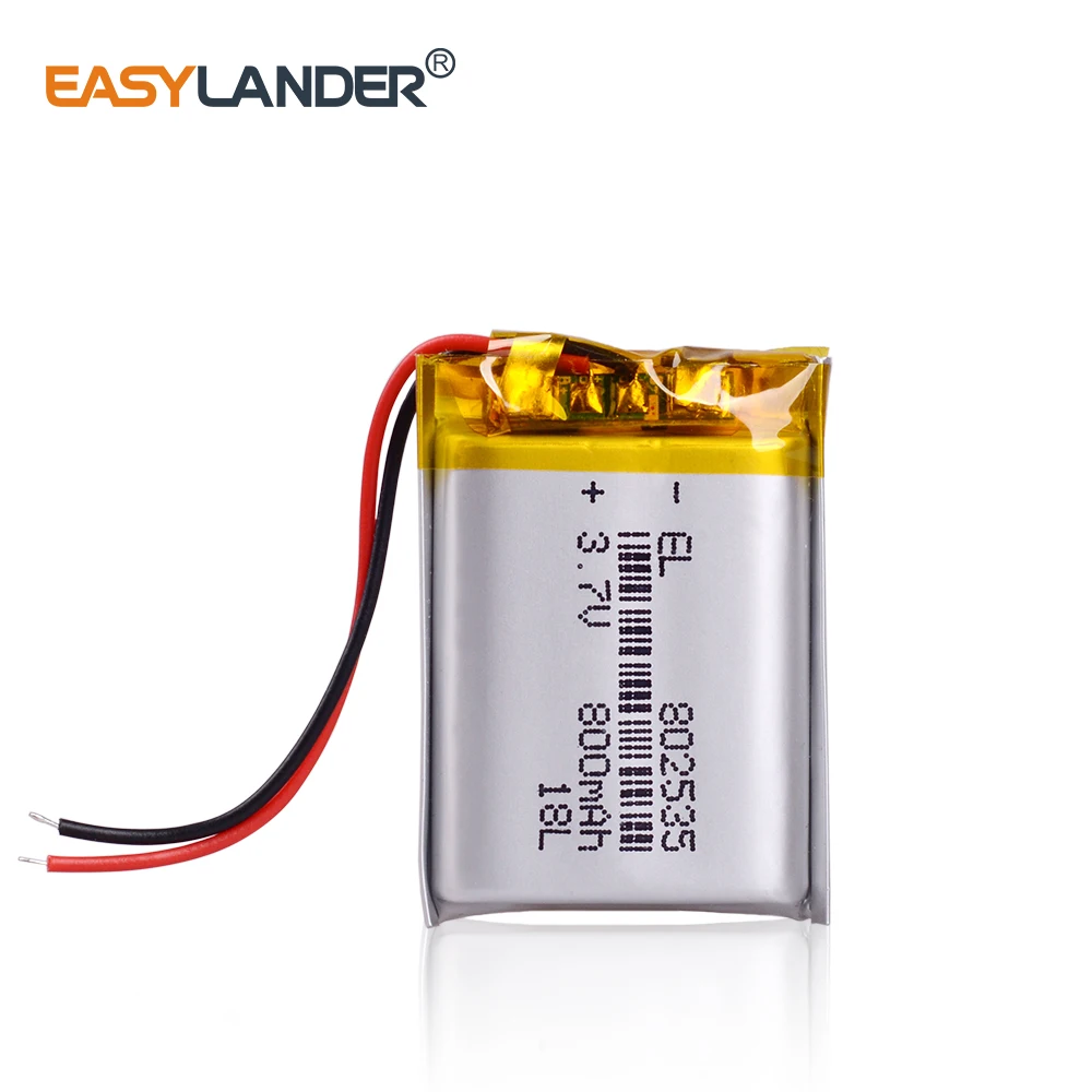 

802535 3.7V 800mAh 082535 Rechargeable Lithium Li-ion Polymer Battery for Mp3 MP4 MP5 GPS PSP mobile bluetooth