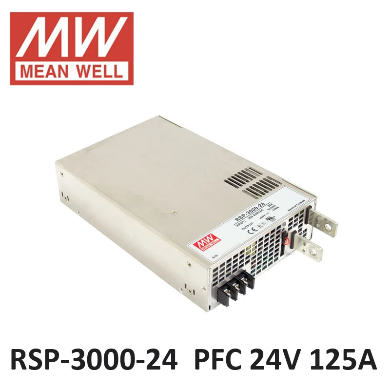 Original MEAN WELL RSP-3000W 12V 200A switch power supply PFC in Parallel led driver 24V 125A meanwell Power Supply 48V 3000W UL