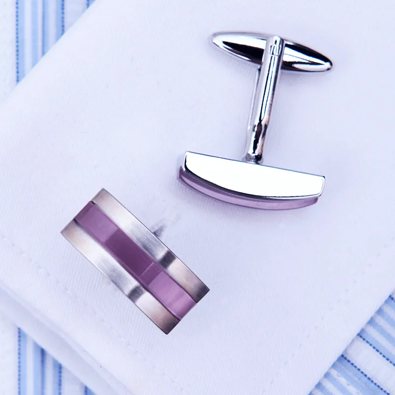 KFLK jewelry shirt cufflink for mens Brand Pink cuff link Wholesale Fashion Button Male High Quality Wedding Groom guests