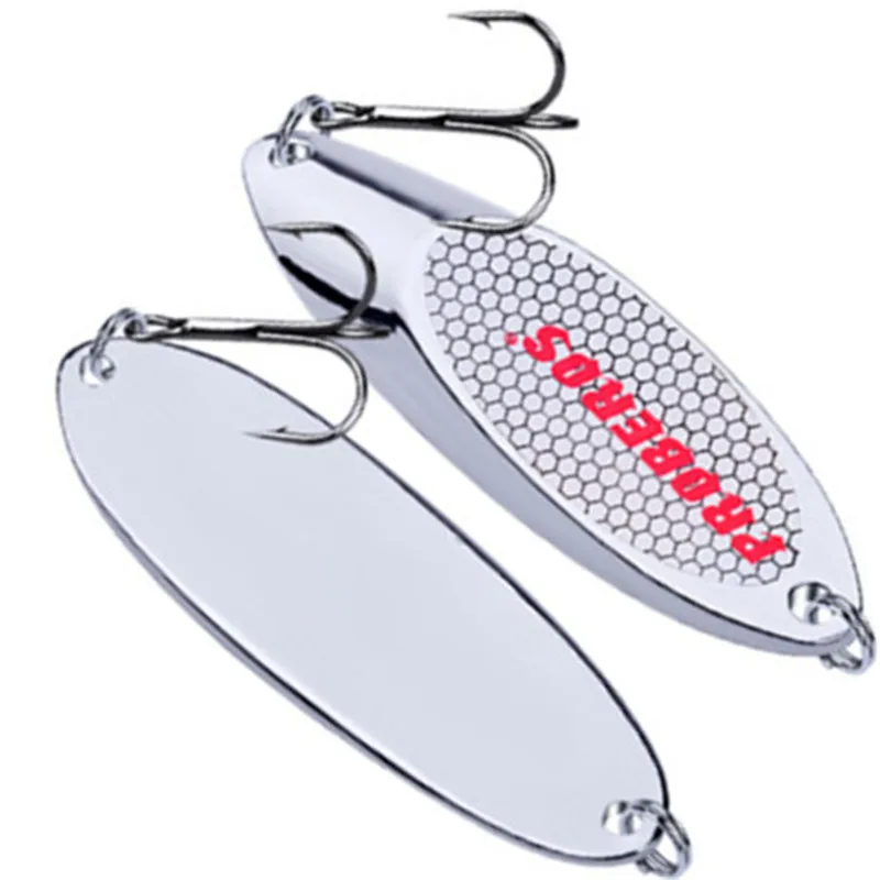 1pcs High Quality Metal 3g-60g Sequined Spoon Fishing Lure Silver Hard Wobbler Crankbait Carp Pesca Fishing Tackle