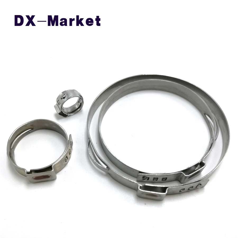 39.3mm-56mm , 304 Stainless Steel Single Ear Clamp Clips , SUS304 Clamping Band PPR Tube Clamp ,C014