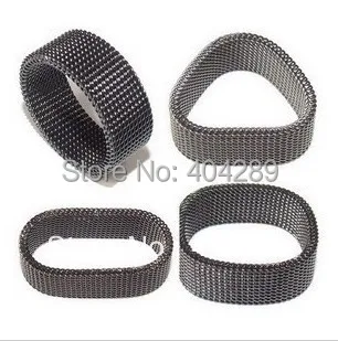 

Wholesale 36pcs Stainless Steel Black Mesh Rings Jewerly