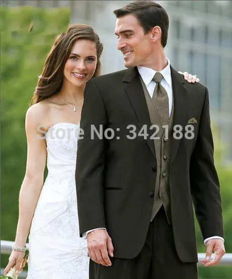 

New Style Black Groom Tuxedos Notch Lapel Groomsmen Men Wedding Suits(Jacket+Pants+Tie+Vest)/best man suits/wedding dress suitsw