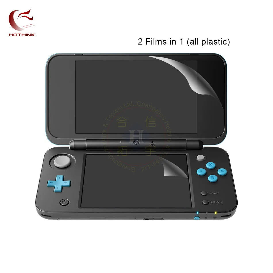 HOTHINK 2pcs/lot Top Upper Screen Protector Film + Bottom Film For Nintendo NEW 2DS XL / 2DS LL accessories