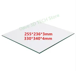 N SERIES SPARE PARTS BOROSILICATE GLASS BUILD PLATE 255x236x3mm 330x340x4mm for Raise 3D N1 N2 and N2 plus printer