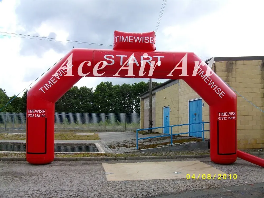 Customized Start Finish Line Archway Inflatable Sport Arch for Racing Events with Removable Sticker Boxes for US