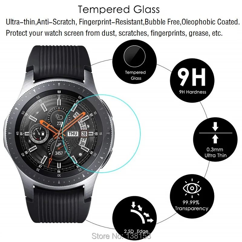 5PCS Round Smart Watch Screen Protector Diameter 34mm 35mm 36mm 37mm 38mm 39mm 31mm 32mm 33mm Tempered Glass Protective Film