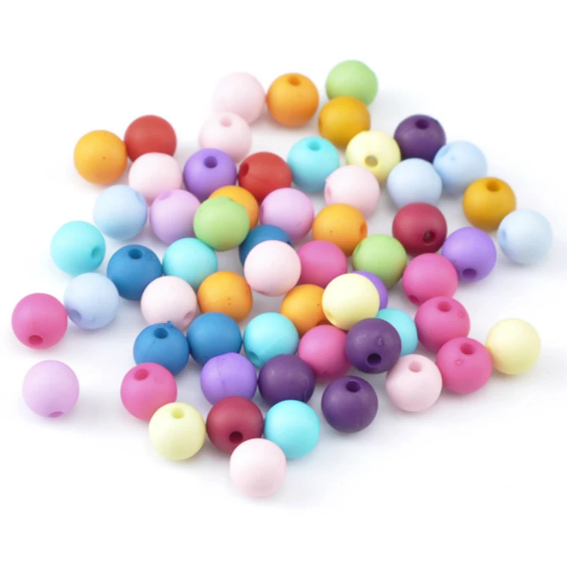 DoreenBeads 300 Шт. Смешанные Круглые Акриловые Шарики Прокладки бусинки 8 мм (3/8 ") Диам. (B19525), иу