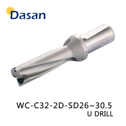 2D U Drill Bit WC SP C32 26 27 28 29 30 mm Insert U Drilling Shallow Hole cnc tool indexable insert drills bit tools for Metal