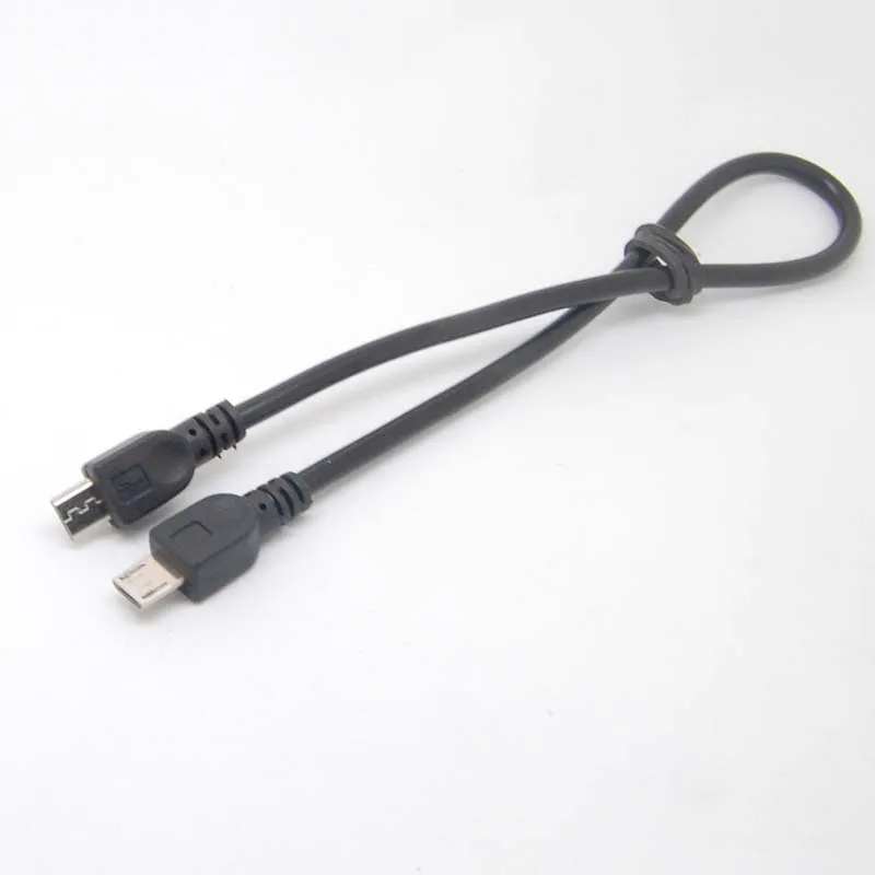 Adaptador de Cable corto de 30cm USB 2,0 Micro 5 P 5 Pin macho a Micro 5 Pin macho