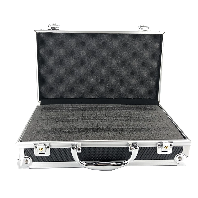 Aluminum Alloy Tool Box Lining Instrument Box Portable Storage Case Suitcase Toolbox 300*170*80mm with Sponge File Box