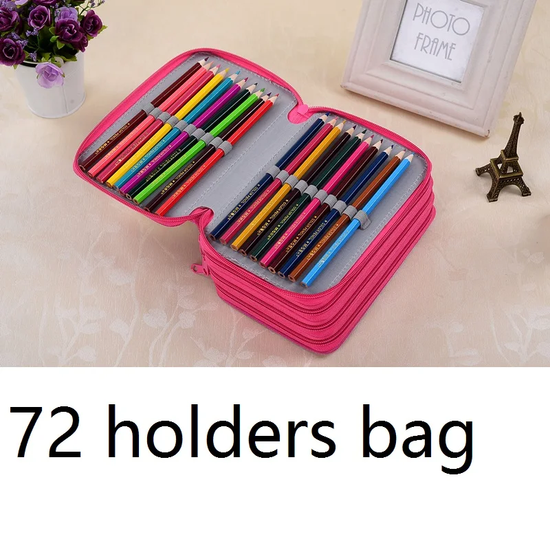 72 holders pencil bag gift for kids like painting fabric pencil bag huge capacity for 72 pencils