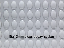 18*13mm Oval Clear Epoxy Sticker 3D Crystal Clear Epoxy Adhesive Sticker For Jewelry Pendants Crafts Making