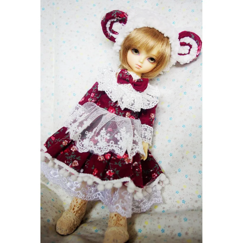 [Wamami] 703 # copricapo simile a orecchie di agnello abito/abito carino per 1/4 MSD AOD BJD Dollfie