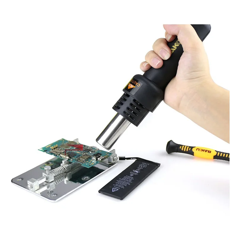 BAKU BGA Rework Station with Soldering Iron Hot Air Gun,Dual Display ESD Safe CE Quality for Smart Phone Electric Welding Repair