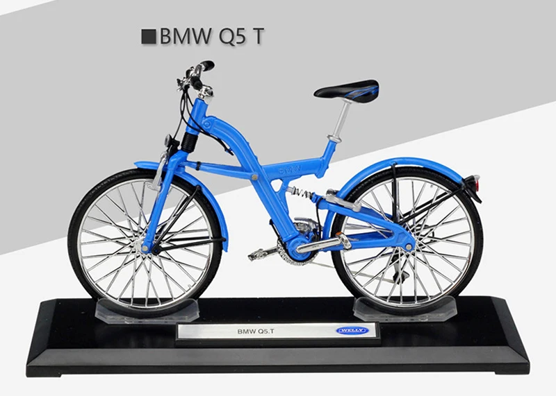 WELLY 1:10 Scale Cycling Metal Model Road Bike Porsch/Audi/BMWQ5 Mountain Bike Alloy bicycle For Collection Gift