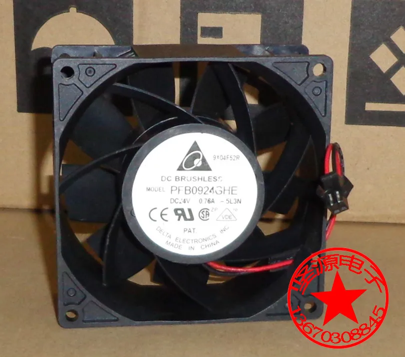 

Delta Electronics PFB0924GHE 5L3N Server Cooling Fan DC 24V 0.76A 92X92X38mm 3-Wire