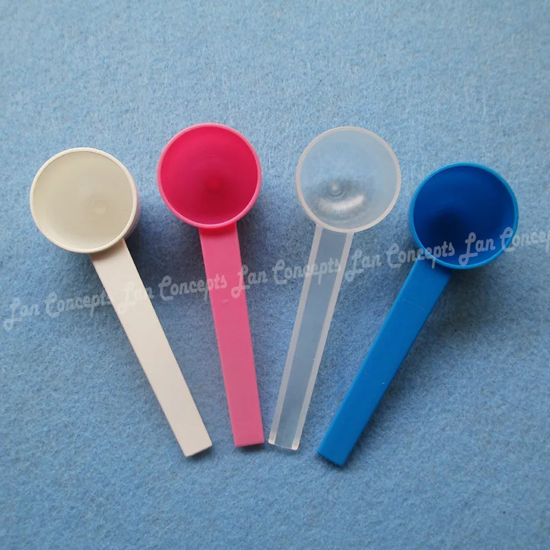 5 g / 10ML Spoon 5 gram Plastic Measuring Scoop for medical powder Liquid - 4 colors for option 1000pcs/lot wholesale