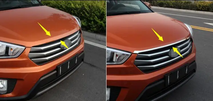 For hyundai ix25 creta accessories grille front Racing Grille Cover trim Exterior decoration Chromium Styling 2016-2019