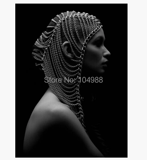 NEW ARRIVALS NEW STYLE B518 WOMEN FASHION SILVER COLOUR CHAINS HEAD JEWELRY MULTI-LAYERS BODY JEWELRY 3 COLORS