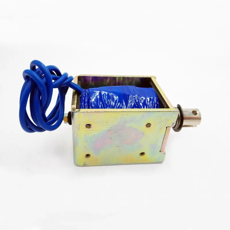 DC 12V 24V 50N Force push&pull Type Frame electromagnet TAU1250T travel distance 10mm with Adjustable nut