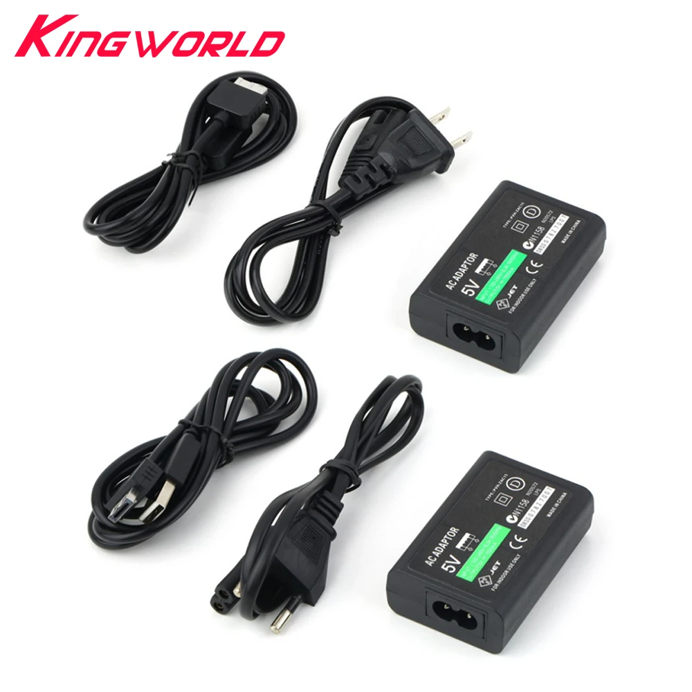 10sets US/EU Plug AC Power Supply Adapter Convert Charger with USB Data Cable For S-ony for P-layStation P-S Vita for P-SV 1000