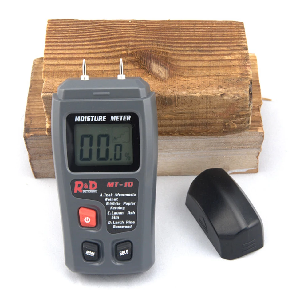 Wood Moisture Meter Paper Cardboard Timber Humidity Meter Wood Hygrometer Moisture Analyzer Vochtmeter Damp Meter Range:0~99.9%