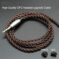 1.2M High Quality OFC Earphone Upgrade Cable With MMCX/2 Pin Plug For SE215 315 425 535/For KZ ZST/ZSR/ZS10/AS10