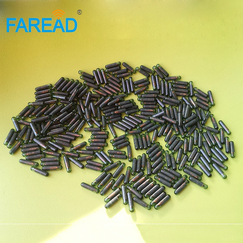 Free shipping IP68 2.12*12mm 125KHz T5577 FDX-A fecava RFID electronic implant glass tag for fish arowana animal ID microchip