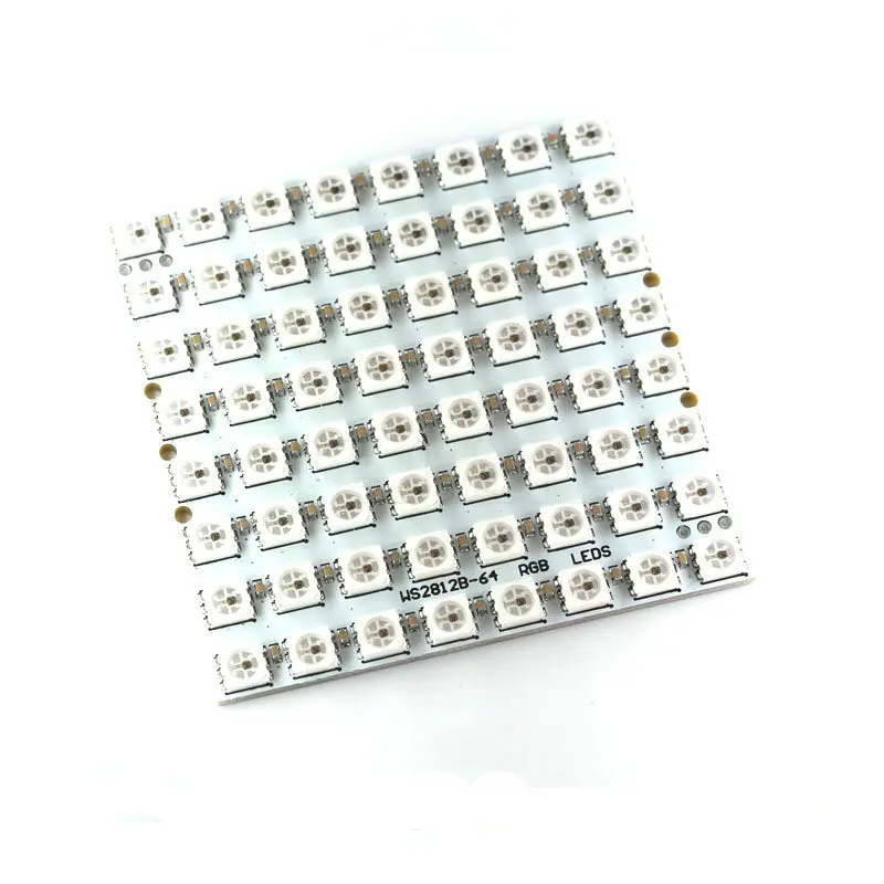 WS2812 LED 5050 RGB 8x8 LED Matrix Brand  WS2812B 8*8 64-Bit Full Color 5050 RGB LED Lamp Panel Light