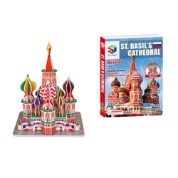 3D Puzzles Saint Basil's Cathedral Builing Model Educational Toy for Kids 3D Dimensional Jigsaw Puzzle Toys for Christmas Gift