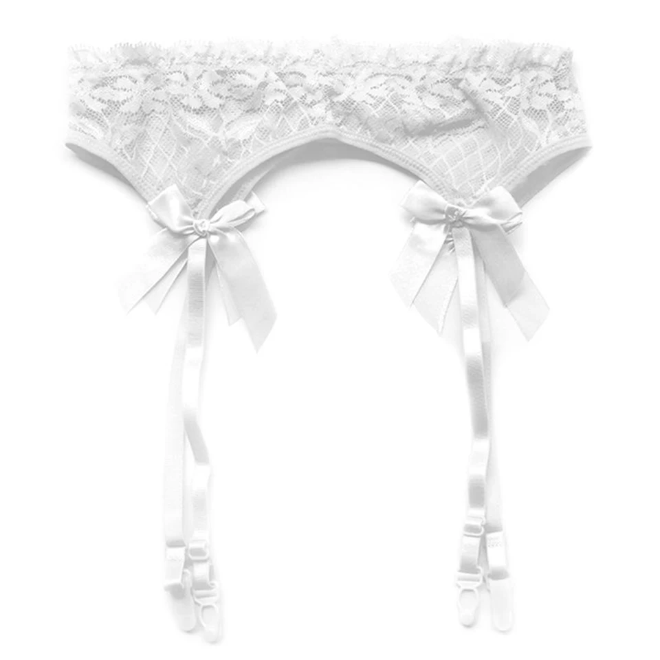 Liguero de encaje transparente, conjunto de Liga Sexy, medias de Bondage, lencería, liguero