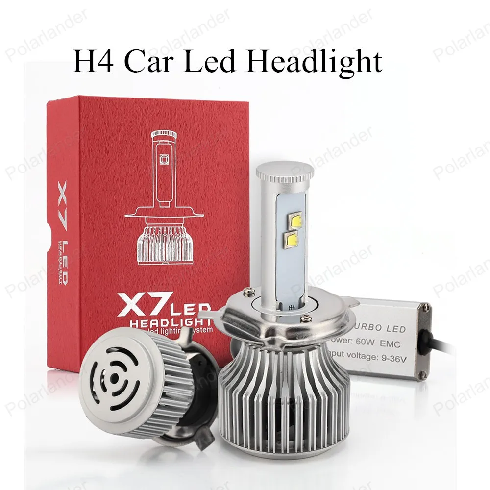 

X7 H13 Car Led Headlight 120W 9600LM 6000K White with Fan H13 Led Headlight Fog Light Kit Free Shipping High-quality