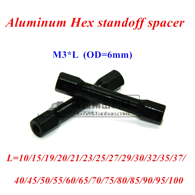 10pcs M3 Anodized Red Aluminum Hex Step Pillar Standoff Spacer M3*10/15/20/21/25/27/28/30/35/37/40/45/50/60/70/80/90/100mm