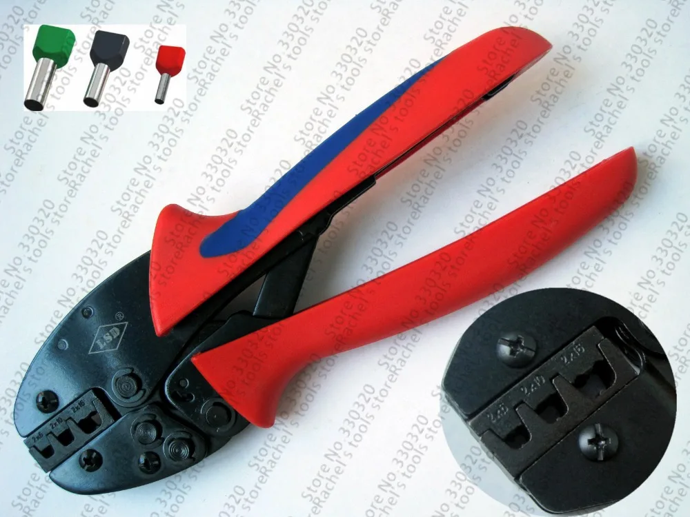 Terminal crimping pliers S-2*616EF twin insulated cord end terminals crimping tool