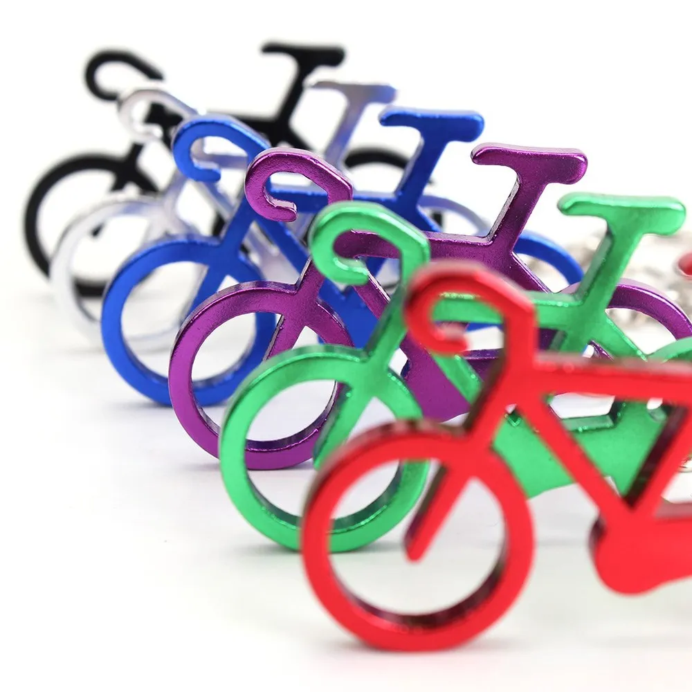 Fashion Hot Novelty Bike Bicycle Keychain Keyring Bottle Wine Beer Opener Tool 6 Colors