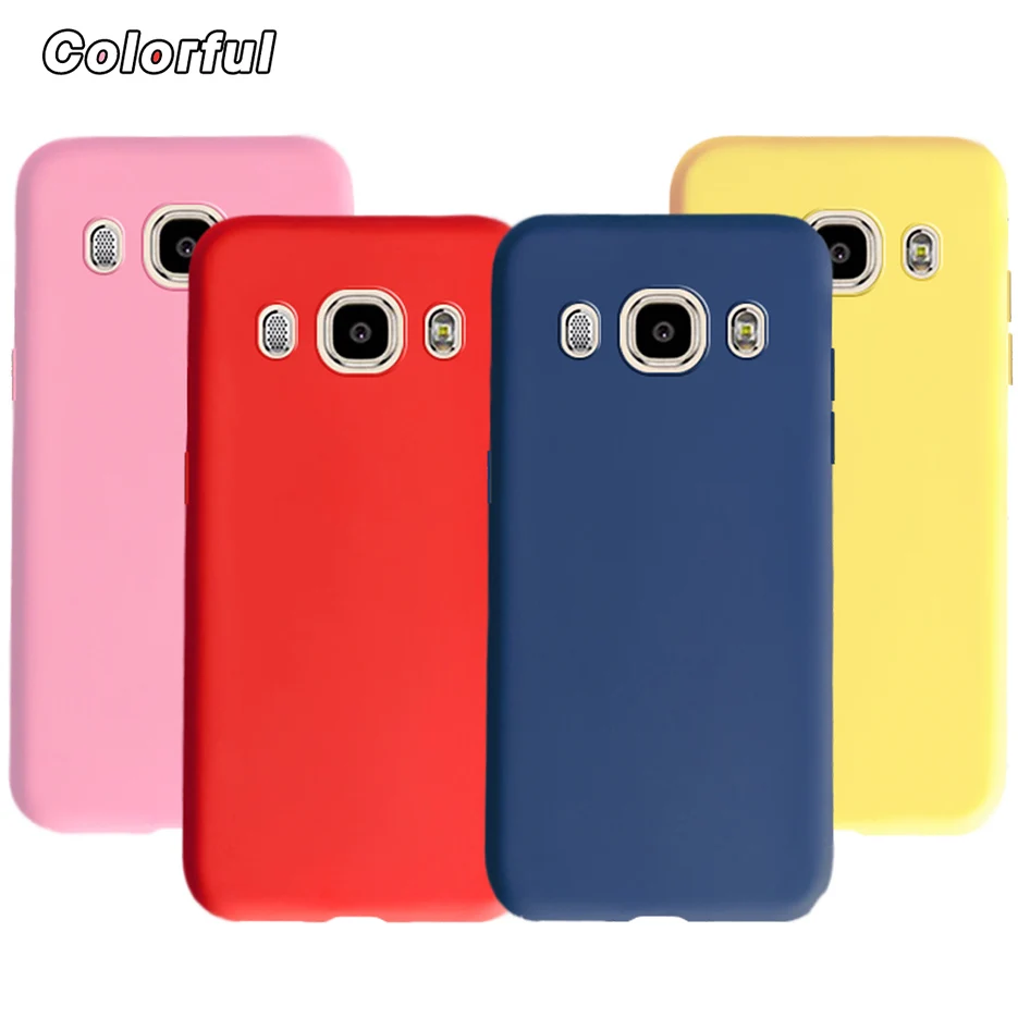 Funda 삼성 갤럭시 J7 2016 J710 케이스 귀여운 캔디 소프트 실리콘 커버 5.5 \'\'삼성 J7 2016 케이스 J710F 뒷면 커버 Coque