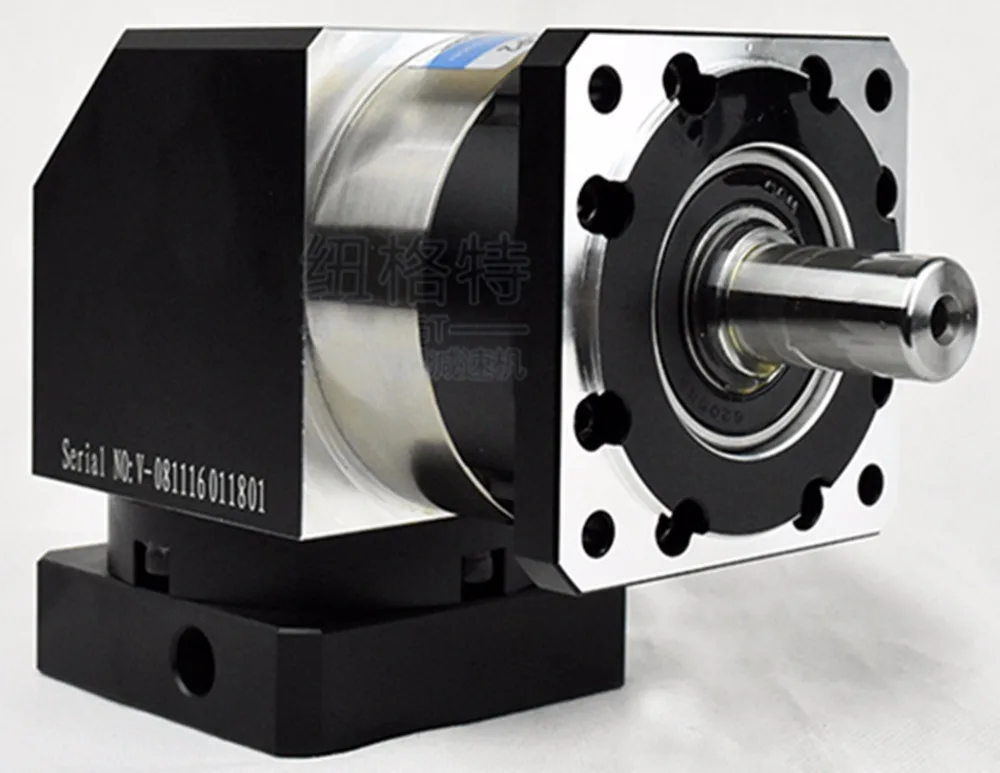 Imagem -02 - Redutor de Caixa de Engrenagens Planetária Ângulo Reto de 90 Graus Proporção de 10 Arcmin 3:1 para 10:1 para 130 Quadro Nema52 Motor de Passo Eixo de Entrada 24 mm