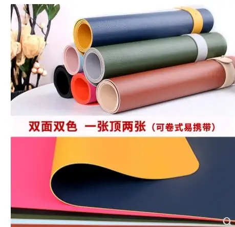 PU Leather table mat desk pad Student laptop keyboard mouse pad Large waterproof writing tablecloth table cover office