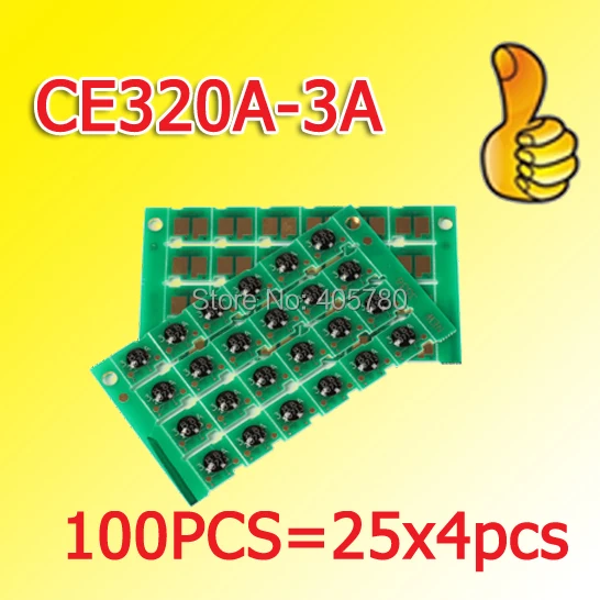 wholesale 100pcs=25X4pcs 320A chip compatible for Laserjet Pro CP1521/CP1522/CP1523/CP1525/CP1526/CP1527/CP152  ++