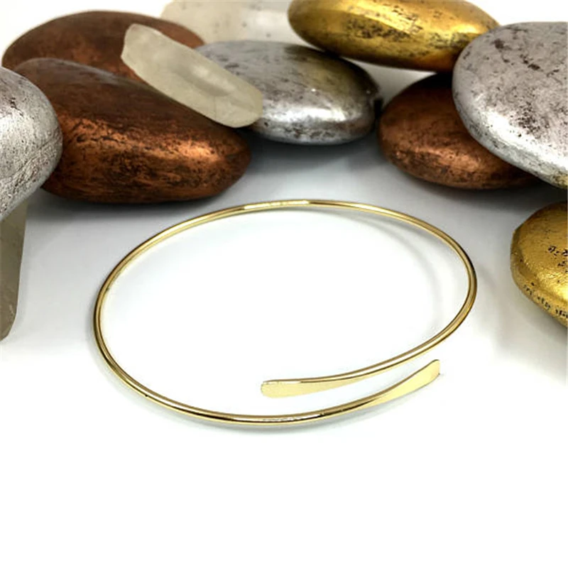 925 Silver Handmade Bracelet Hammered Indian Jewelry Gold Filled Vintage Ed Tobilleras Pulsera Para Tobillo Bangles For Women