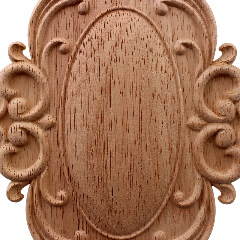 VZLX Home Wedding Decoration Accessories Furniture Appliques Wood Carving Corner Wooden Decor Frame Wall Door Woodcarving Decal