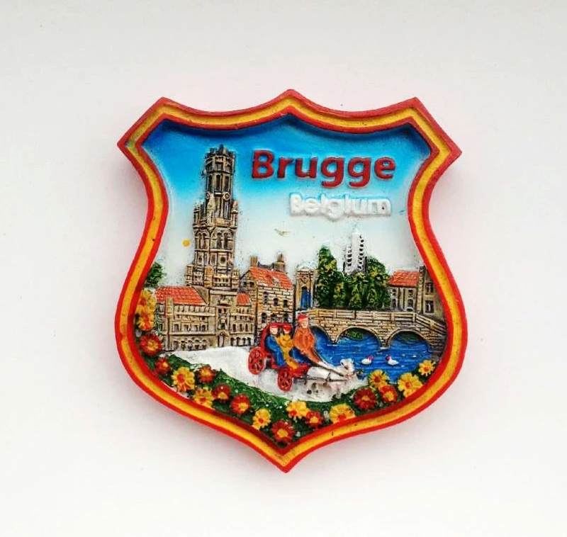 Hot sale Brussels Belgium Grand Place Manneken-Pis Statue 3D Fridge Magnet Travel Souvenir Refrigerator Magnetic Stickers