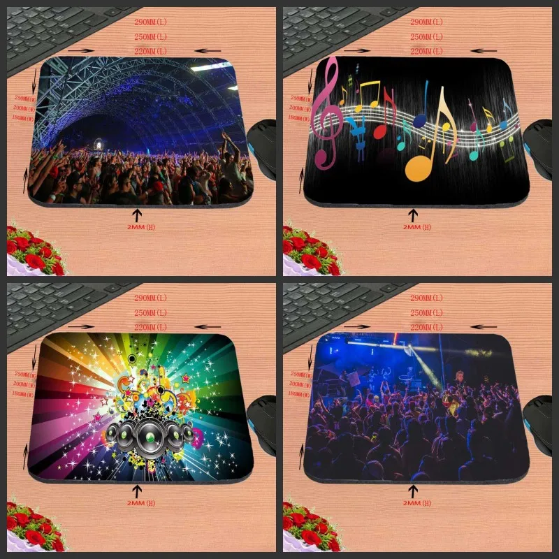 Music symbol Design Anti-slip Durable New Arrival  Customized Rectangular Mouse Pad Computer PC Nice Gaming As Gift