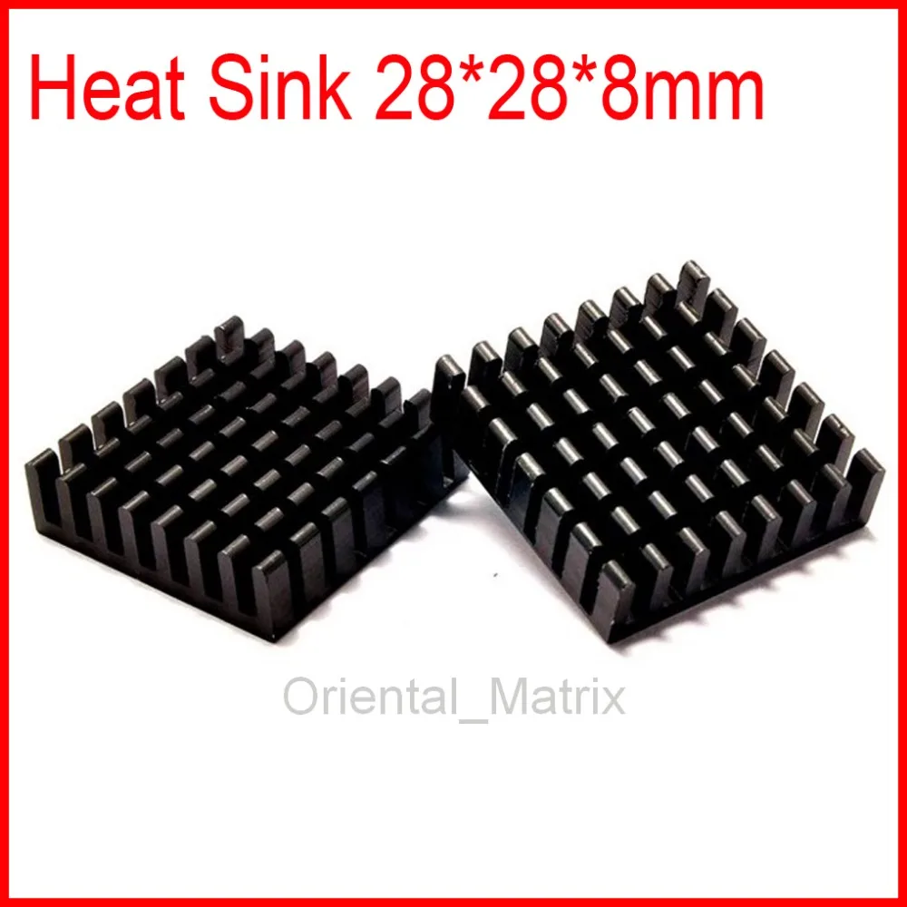 Free Shipping 20pcs 28*28*8mm HeatSink Heat Sink Radiator Small Radiator - Black