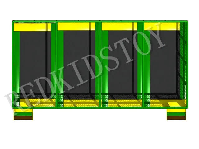 EU Standard dla dzieci trampolina z cztery oddzielne skoki obszarów