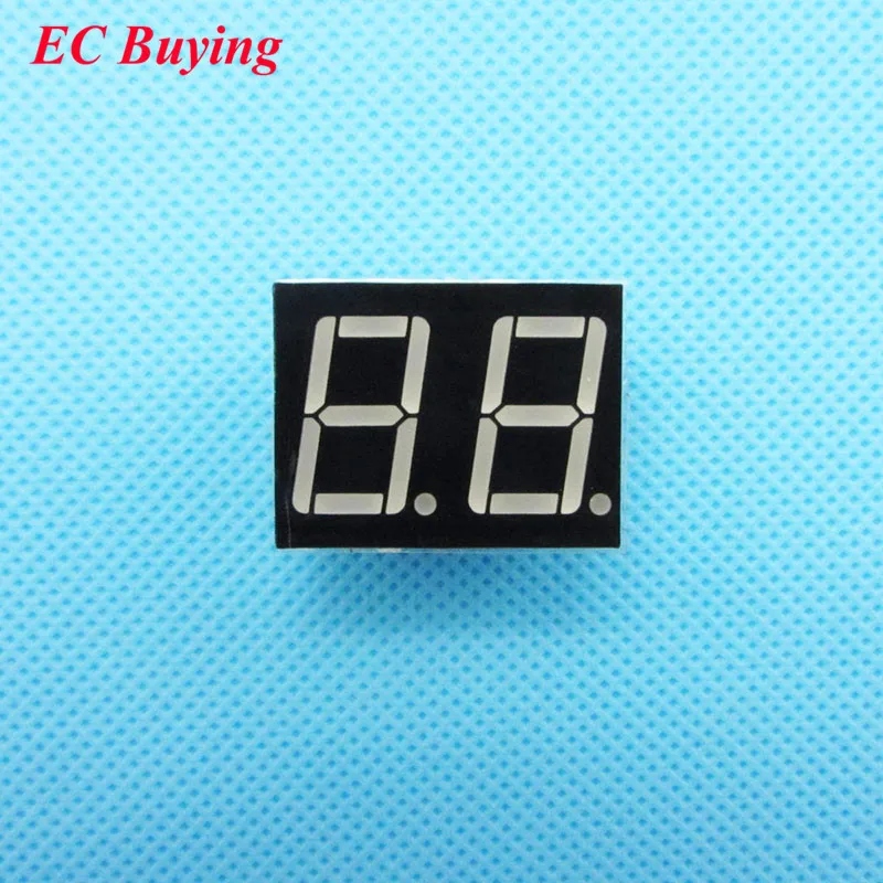 

10pcs 2 bit 2bit Digital Tube Common Cathode Digital Tube 0.36" 0.36 inch Red LED Digit 7 Segment